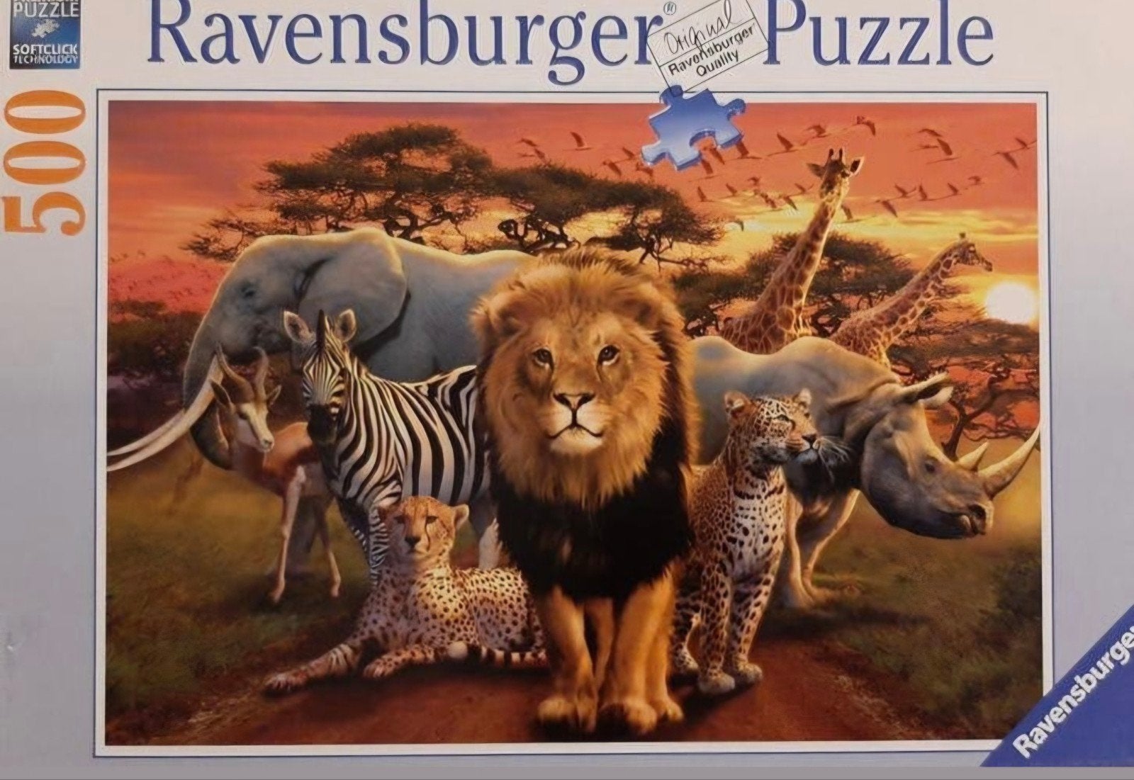 Ravensburger 500 stukjes - Afrikaanse Savanne, Ophalen of Verzenden, Minder dan 500 stukjes, Zo goed als nieuw, Legpuzzel