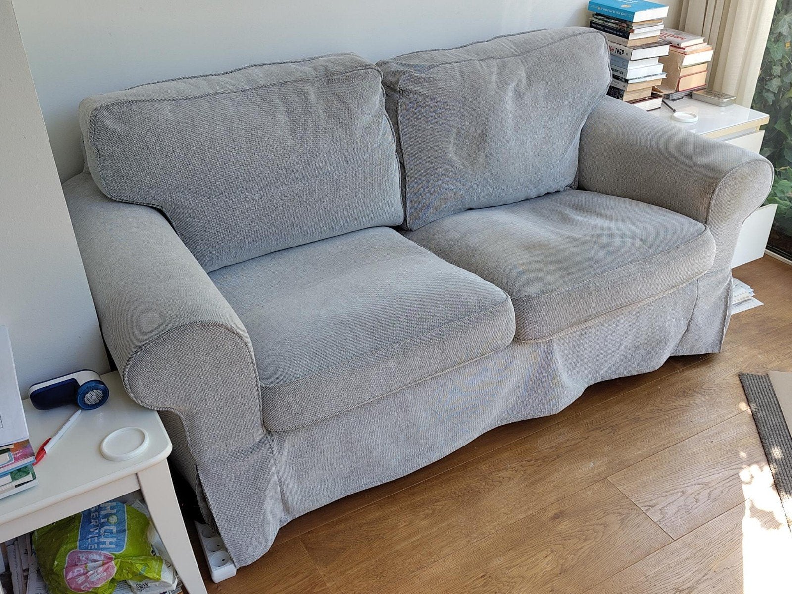 Ikea Ektorp 2-zitsbank Hakebo donkergrijs, Ophalen, Gebruikt, 150 tot 200 cm, Tweepersoons