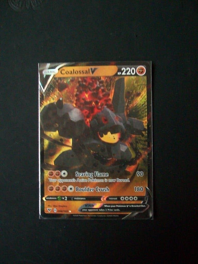 2404: Nieuwe pokemonkaart COALOSSAL V hp 220 (098/185), Verzenden, Nieuw, Losse kaart, Foil