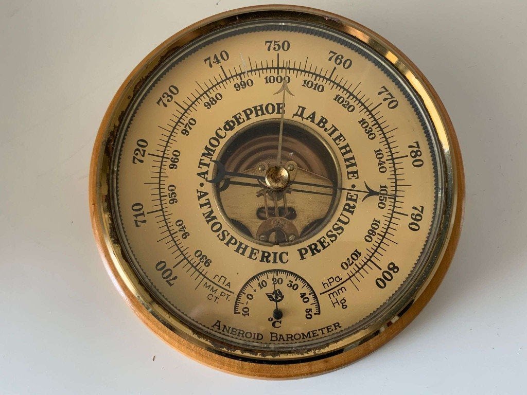 Russische barometer uit jaren 1980 (ex-USSR), Ophalen of Verzenden, Zo goed als nieuw