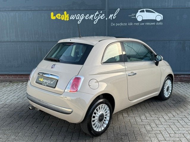 Fiat 500 1.2 Lounge *cappuccino *airco *panorama *bluetooth, Auto's, Stof, Gebruikt, 4 cilinders, 840 kg