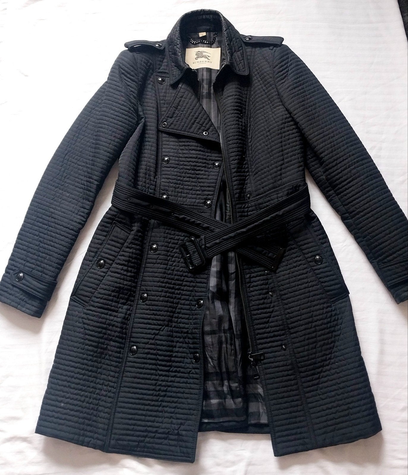 BURBERRY Jas , Maat M, Ophalen of Verzenden, Zo goed als nieuw, Maat 38/40 (M), Zwart