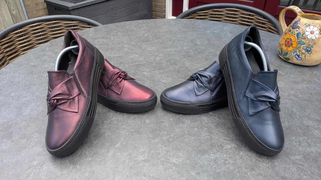 Stijlvolle Gabor stappers mt 40 Bordeaux & Blauw, Ophalen, Instappers, Rood, Onbekend