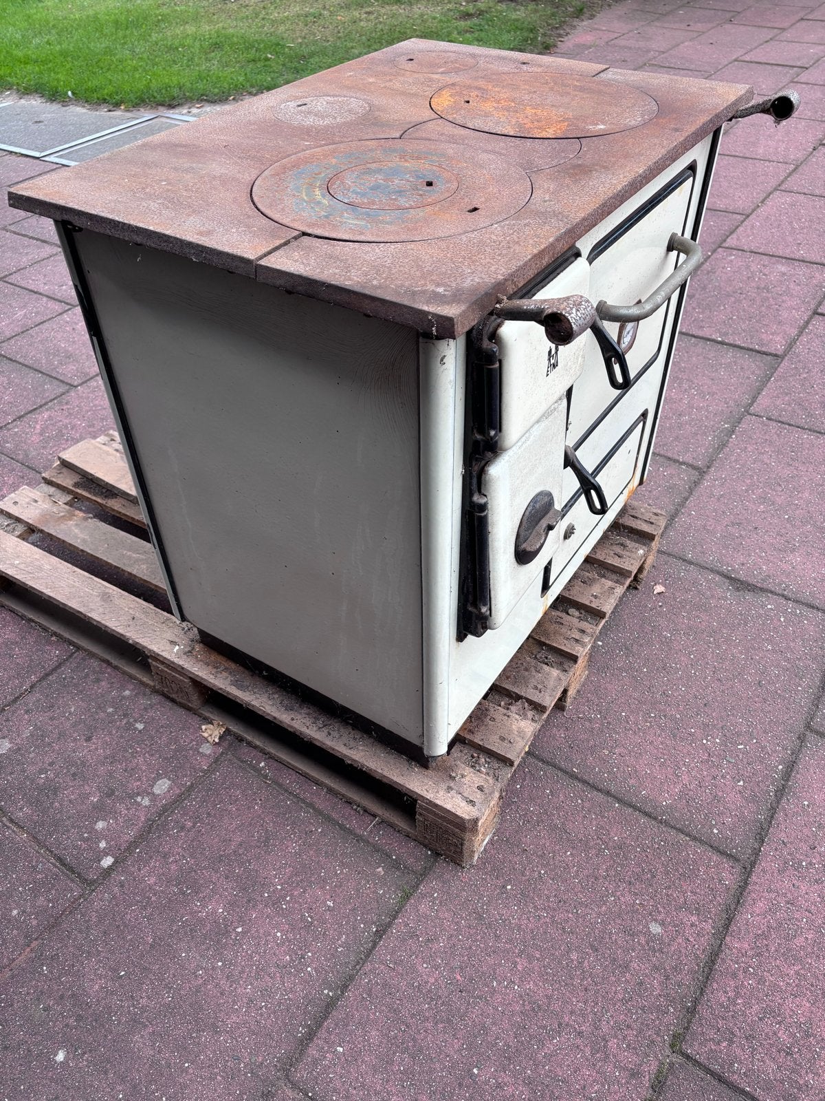 Antiek Etna Fornuis - 81x76x66 cm - Opknapper, Witgoed en Apparatuur, Ophalen, Minder dan 85 cm, 60 cm of meer, Gas