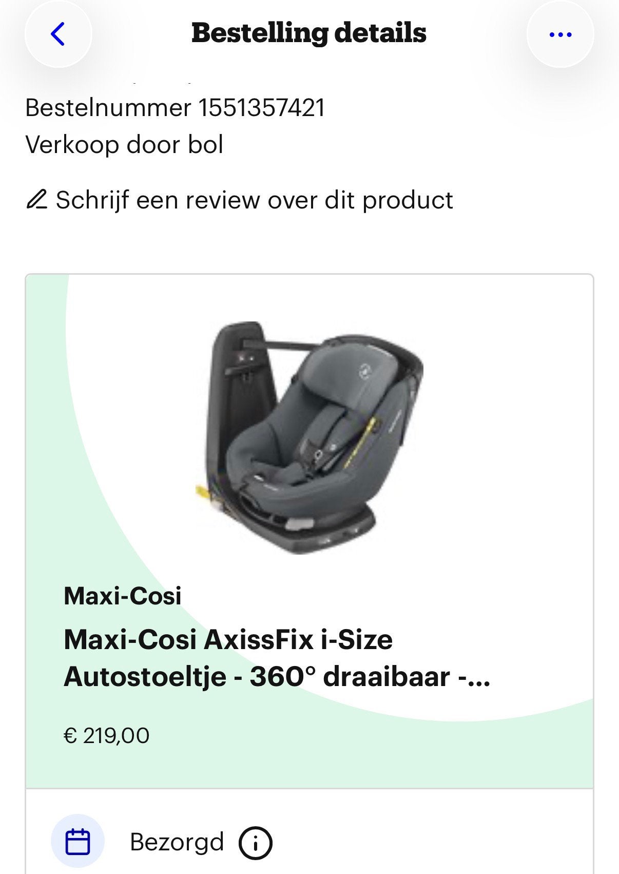 Zeer nette autostoel - Maxicosi Axissfix i-size, Ophalen, 9 t/m 18 kg, Zo goed als nieuw, Isofix