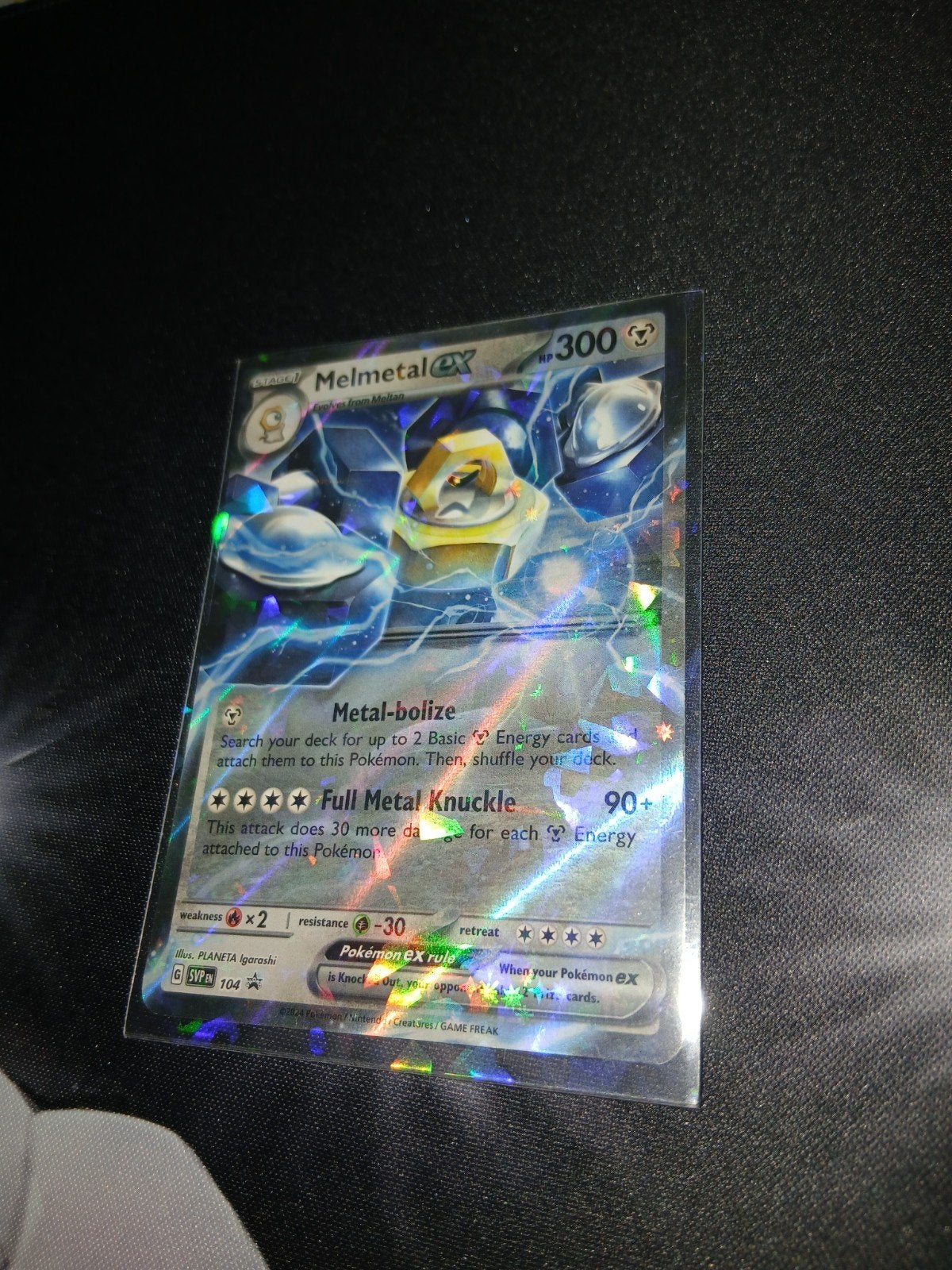 Melmetal GX 104/181 Holo Rare Pokémon Kaart uit 2024, Ophalen of Verzenden, Zo goed als nieuw, Losse kaart, Foil