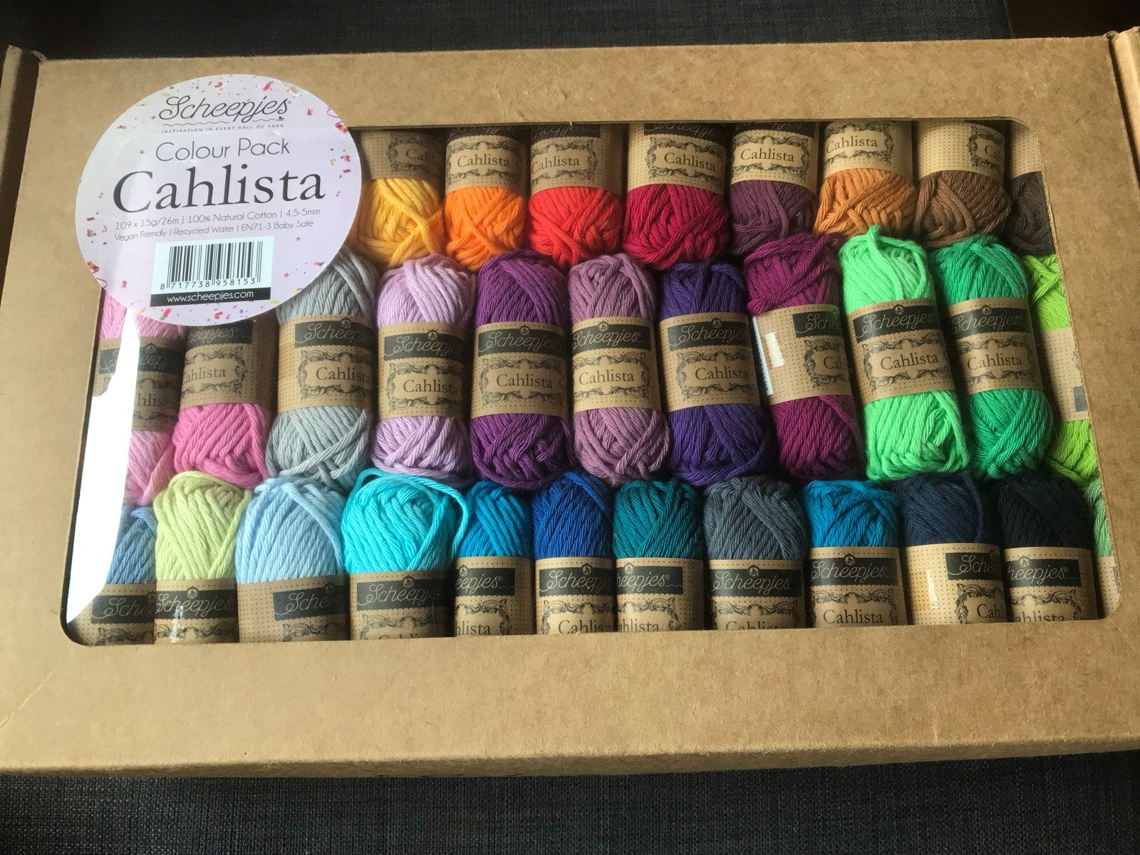 Scheepjes Cahlista Colour Pack - 109 kleuren katoengaren, Ophalen of Verzenden, Nieuw, Breien of Haken, Wol of Garen