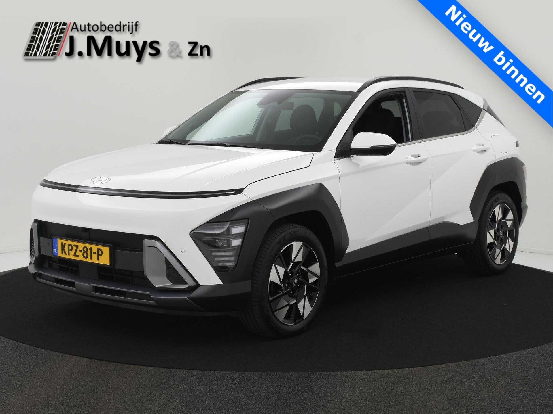 Hyundai Kona 1.6 GDI HEV Premium LEER|STOELVENTILATIE|BOSE|A, Gebruikt, Euro 6, Wit, Leder