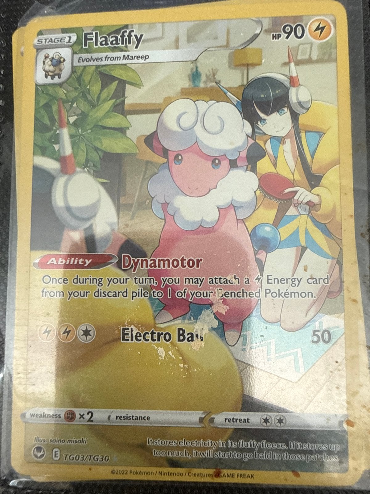 Pokémon Kaart Flaaffy TG03/TG30 Trainer Gallery, Ophalen of Verzenden, Zo goed als nieuw, Losse kaart