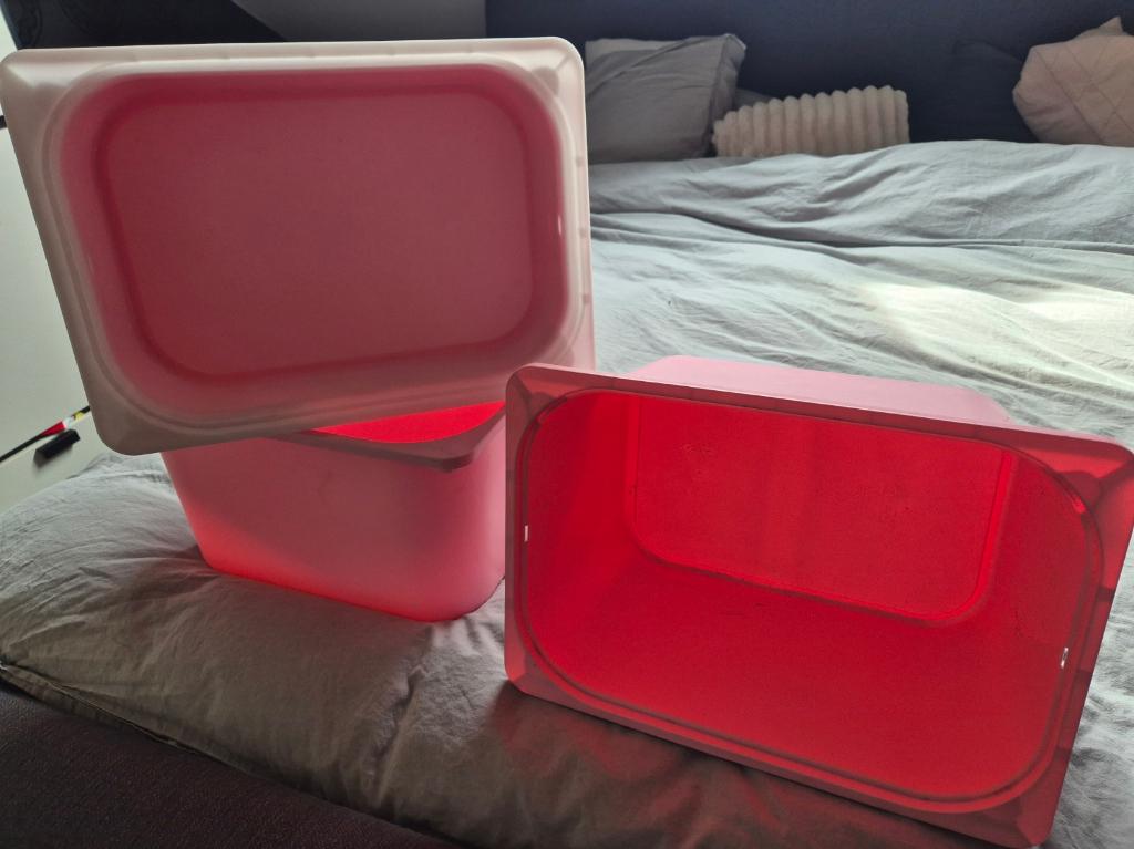 8 rose IKEA Trofast bakken, Ophalen, Gebruikt, Kast, 75 tot 100 cm