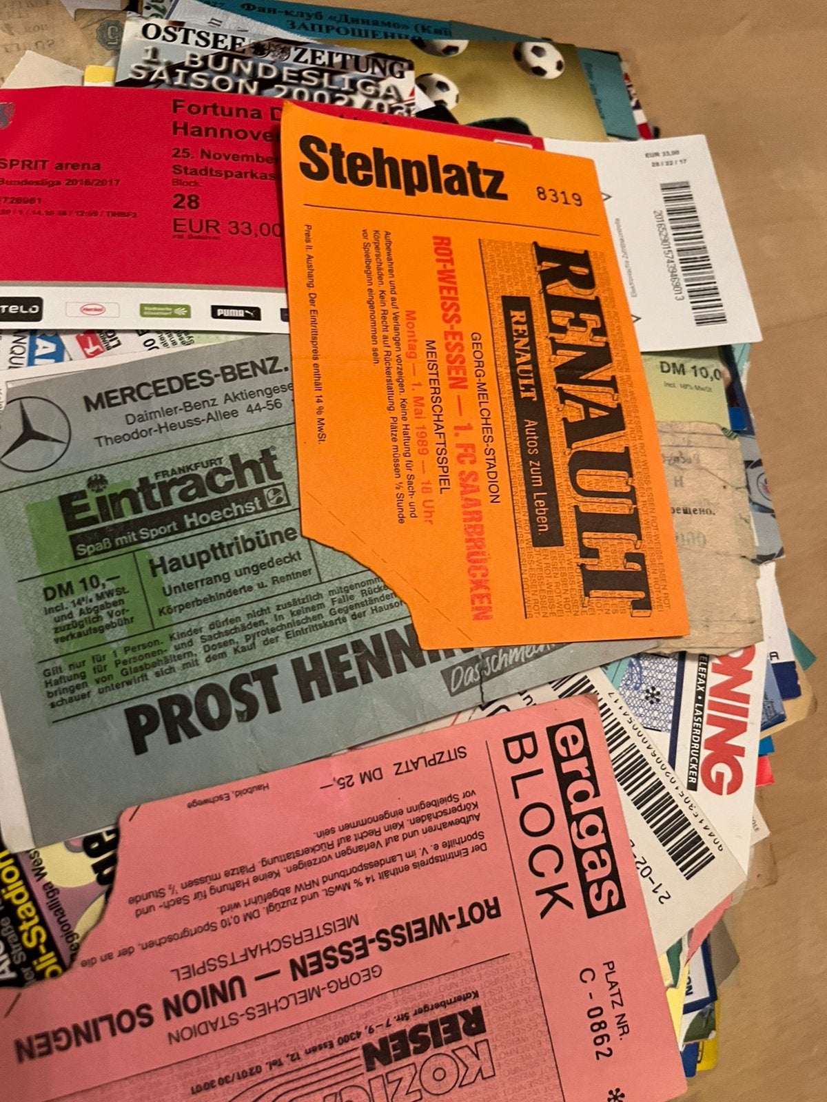 VEEL DUITSE EN BELGISCHE TICKETS TE KOOP/RUIL, Ophalen of Verzenden, Zo goed als nieuw, Buitenlandse clubs, Overige typen