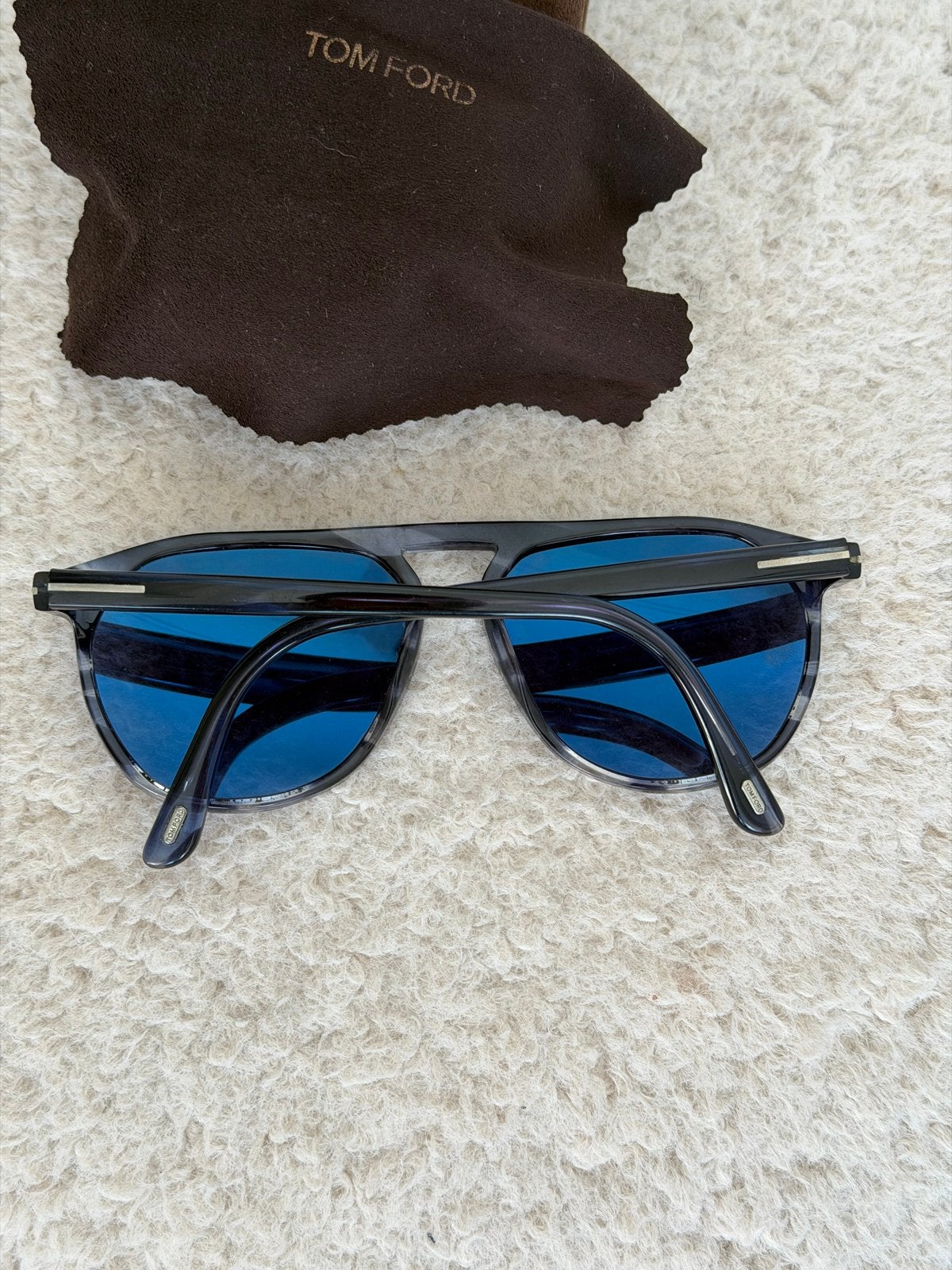 Tom Ford Zonnebril TF835 58mm - Zo goed als nieuw, Overige merken, Zonnebril, Blauw, Ophalen of Verzenden