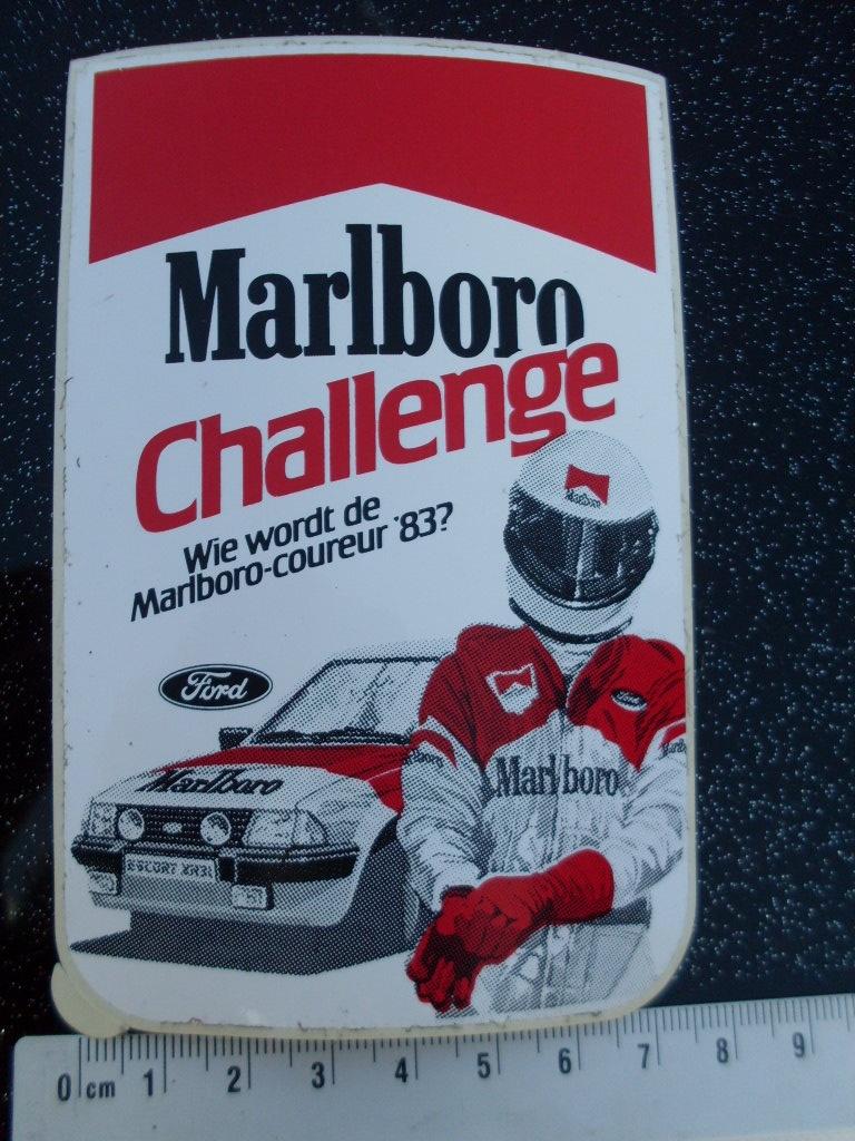 sticker marlboro challenge ford coureur 1983 escort xr3, Verzenden, Zo goed als nieuw, Auto of Motor
