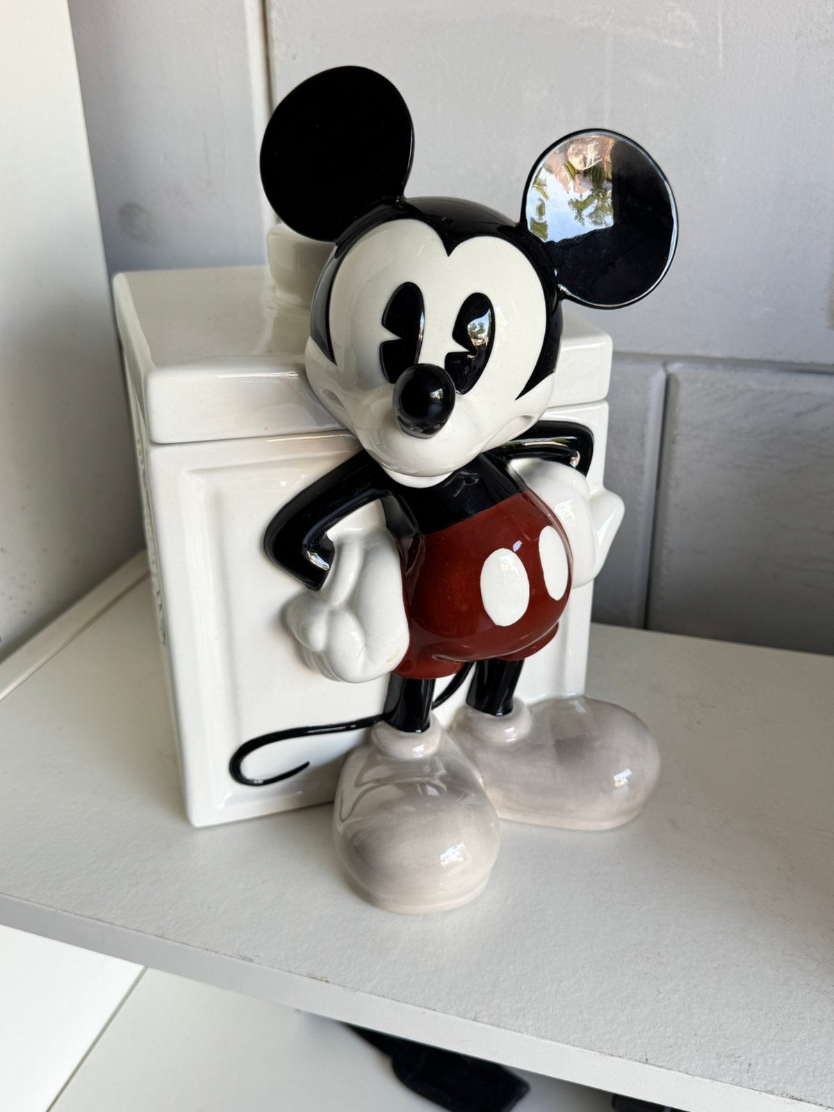 Disney Mickey Mouse koekjespot / voorraadpot, Verzamelen, Ophalen, Mickey Mouse, Zo goed als nieuw, Beeldje of Figuurtje