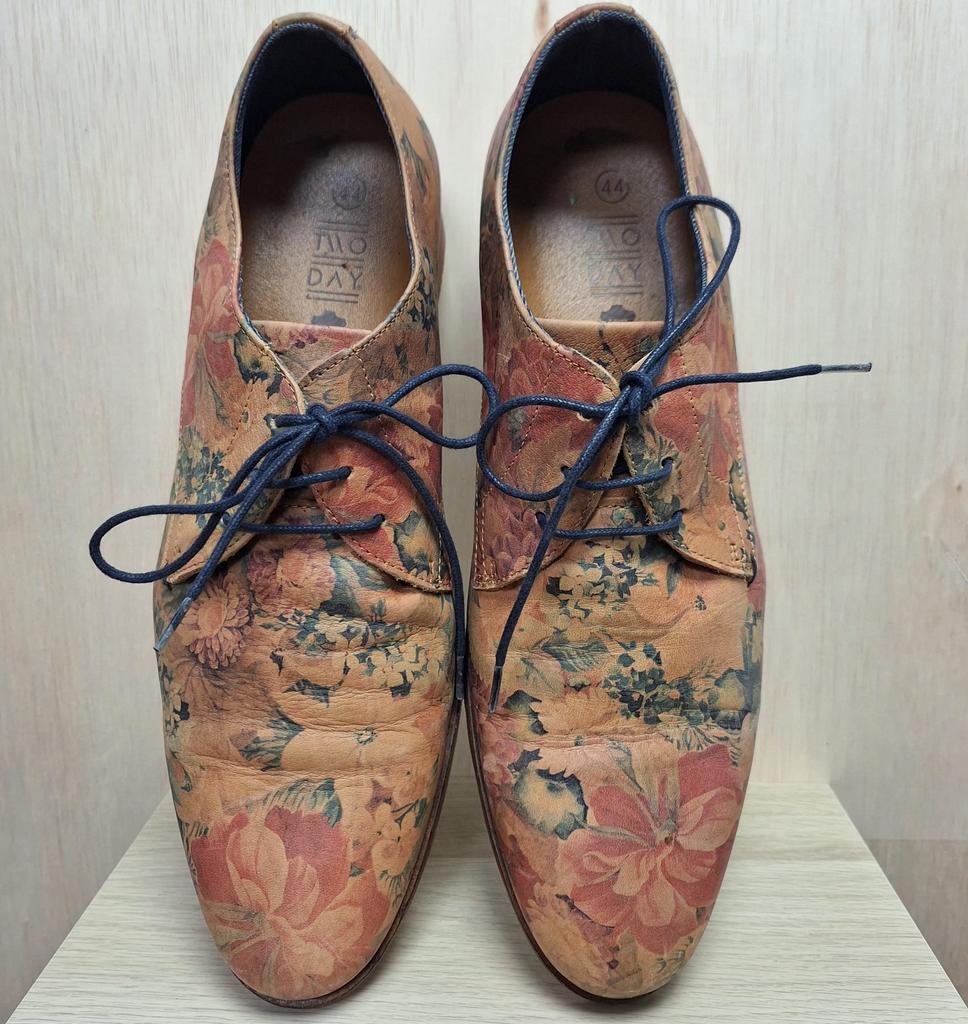 Leren heren schoenen "hand crafted" mt. 44, Ophalen of Verzenden, Zo goed als nieuw, Bruin