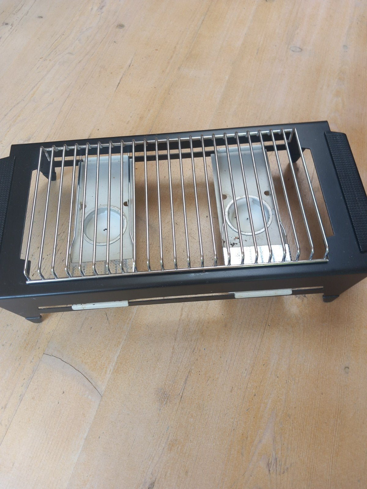 Warmhoudset / Rechaud met 2 theelichtjes, Ophalen of Verzenden, Zwart, Metaal, Overige typen