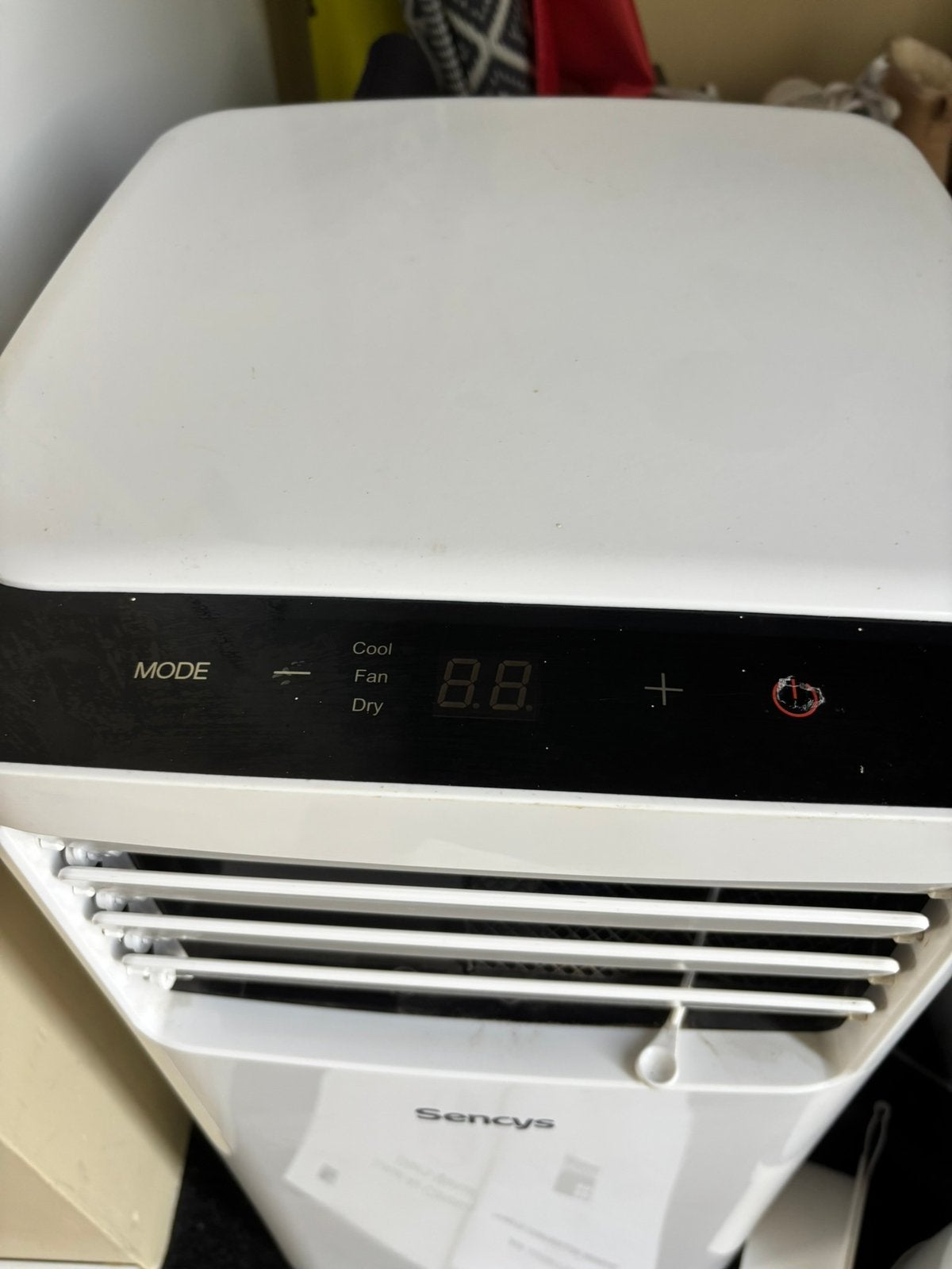 Mobiele airco Sencys 8000BTU, Ophalen, Gebruikt, Energieklasse A of zuiniger, 3 snelheden of meer