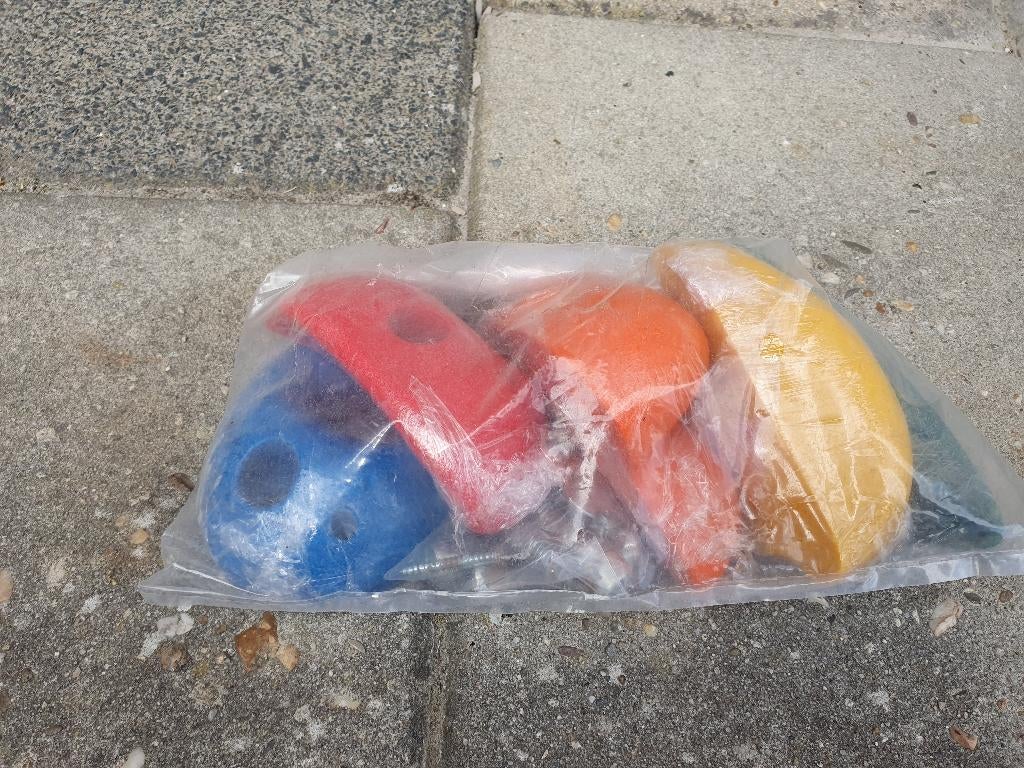 Klimstenen/handgrepen/hoekverbinding voor speeltoestel, Kinderen en Baby's, Speelgoed | Buiten | Speeltoestellen, Ophalen of Verzenden