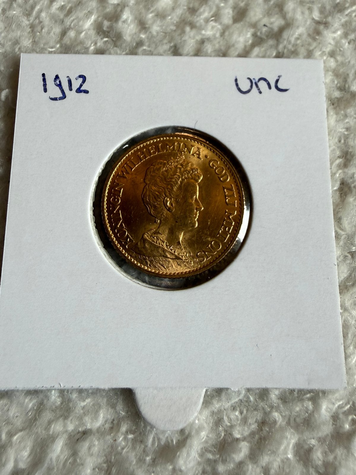 Net boven spot. 10 gulden goud 1912 Wilhelmina, Koningin Wilhelmina, Losse munt, 10 gulden, Goud