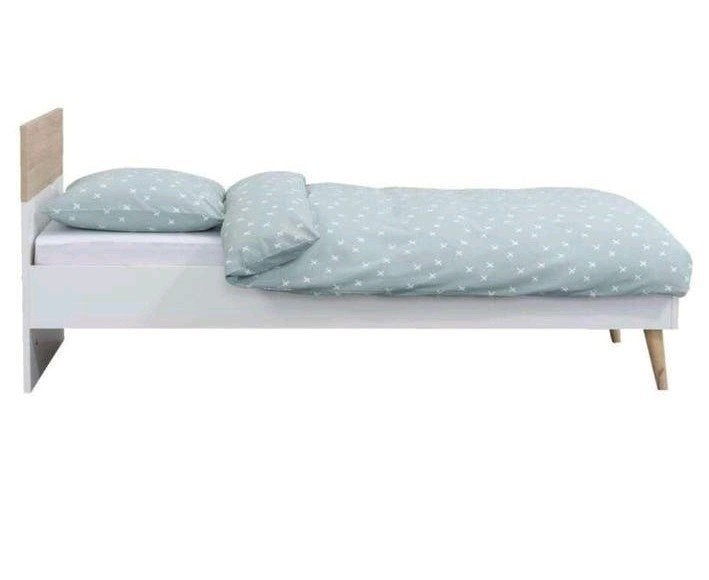 Bed (eenpersoons), Ophalen, 90 cm, Eenpersoons, Wit