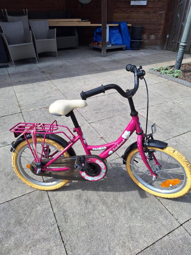 Kinderfiets. 16 inch. Kleur roze, Ophalen, Gebruikt, 16 inch