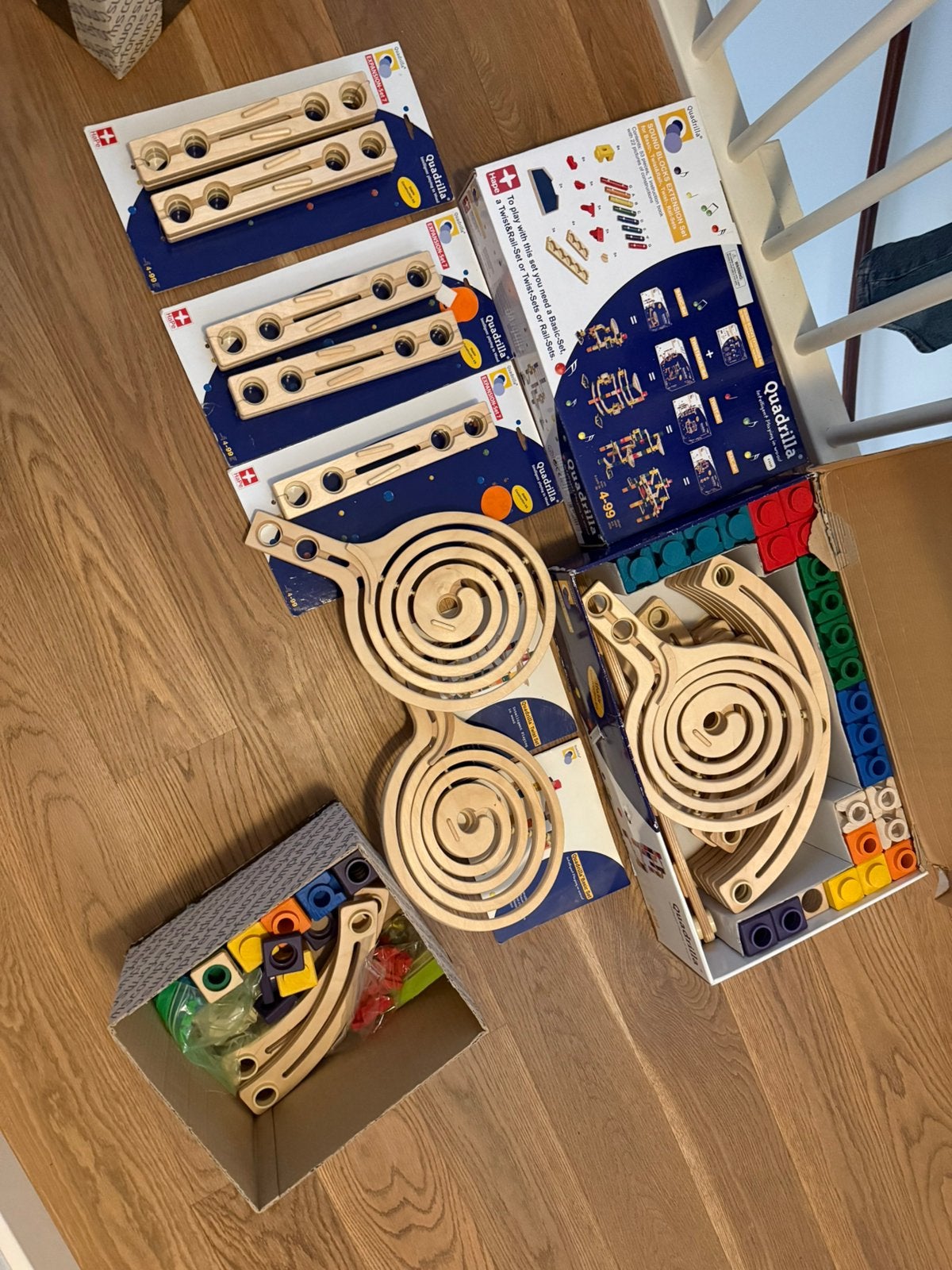 Quadrilla knikkerbaan hout basic set twist set sound blocks, Kinderen en Baby's, Speelgoed | Houten speelgoed, Ophalen of Verzenden