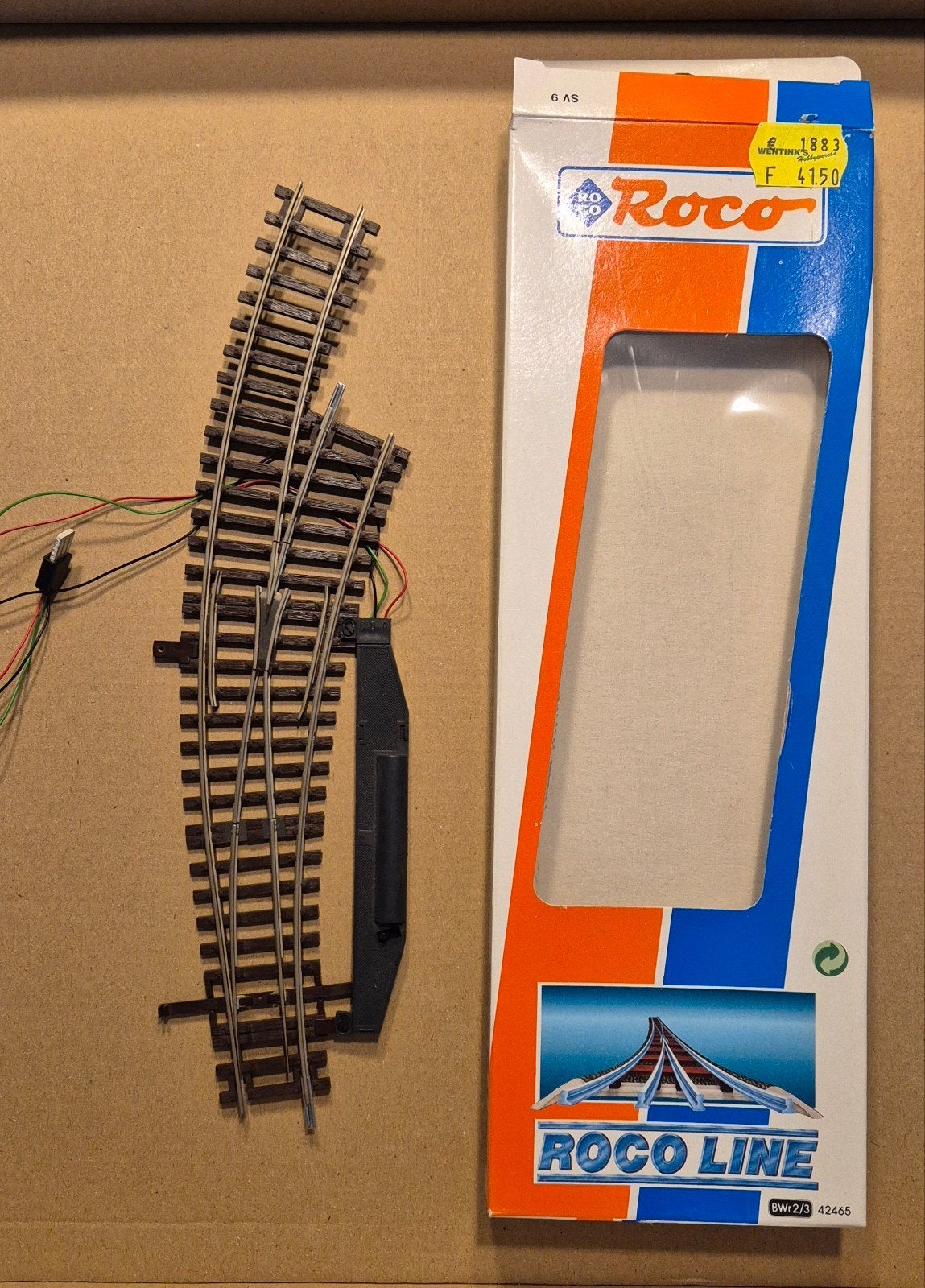 Roco Line 42465 Boogwissel Rechts Elektrische Aandrijving, Hobby en Vrije tijd, Info@roco.cc, Gelijkstroom, Rails, Ophalen of Verzenden