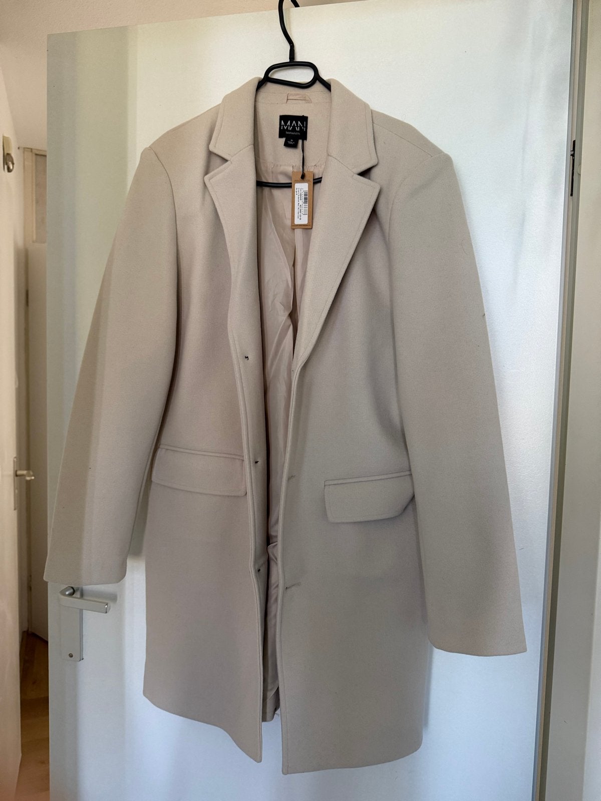 Nieuwe overjas, maat M, beige, Ophalen of Verzenden, Nieuw, Maat 38/40 (M), Beige