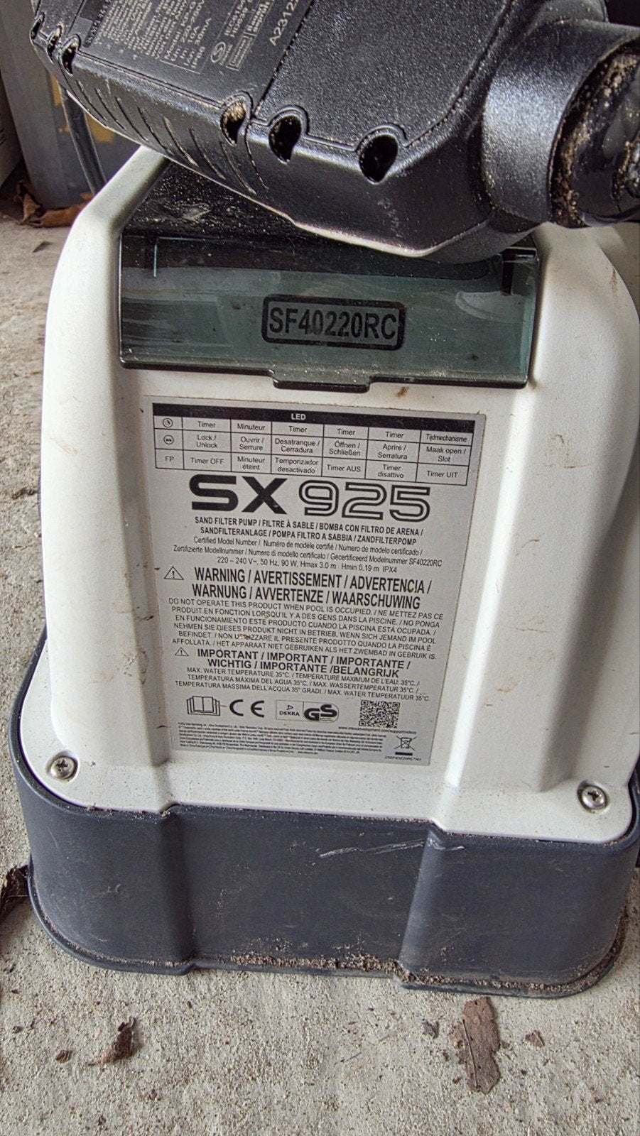 Intex SX925 zandfilterpomp – compleet & werkend, Tuin en Terras, Ophalen of Verzenden, Gebruikt, Filter