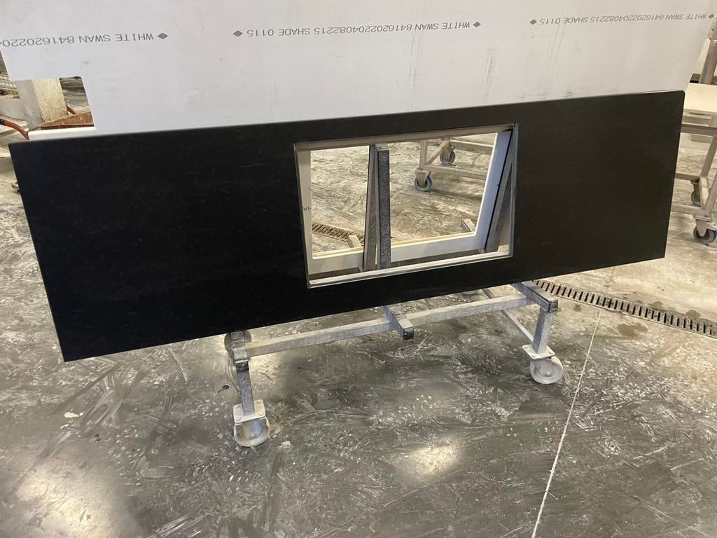 KEUKENBLAD graniet AANRECHT 239x70 (buiten) keuken werkblad, Ophalen, 200 cm of meer, Zwart, Nieuw