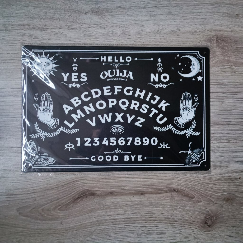 metalen plaat bord wand ouija bord letters, Ophalen of Verzenden