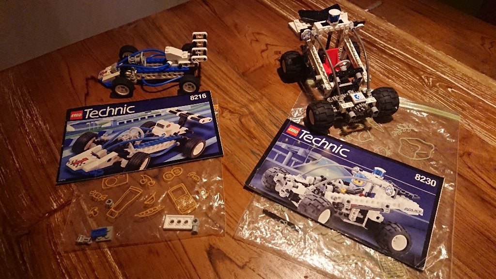 Lego Technic 8216 Turbo 1 en 8230 Police Buggy, Gebruikt, Lego, Compleet, Ophalen of Verzenden
