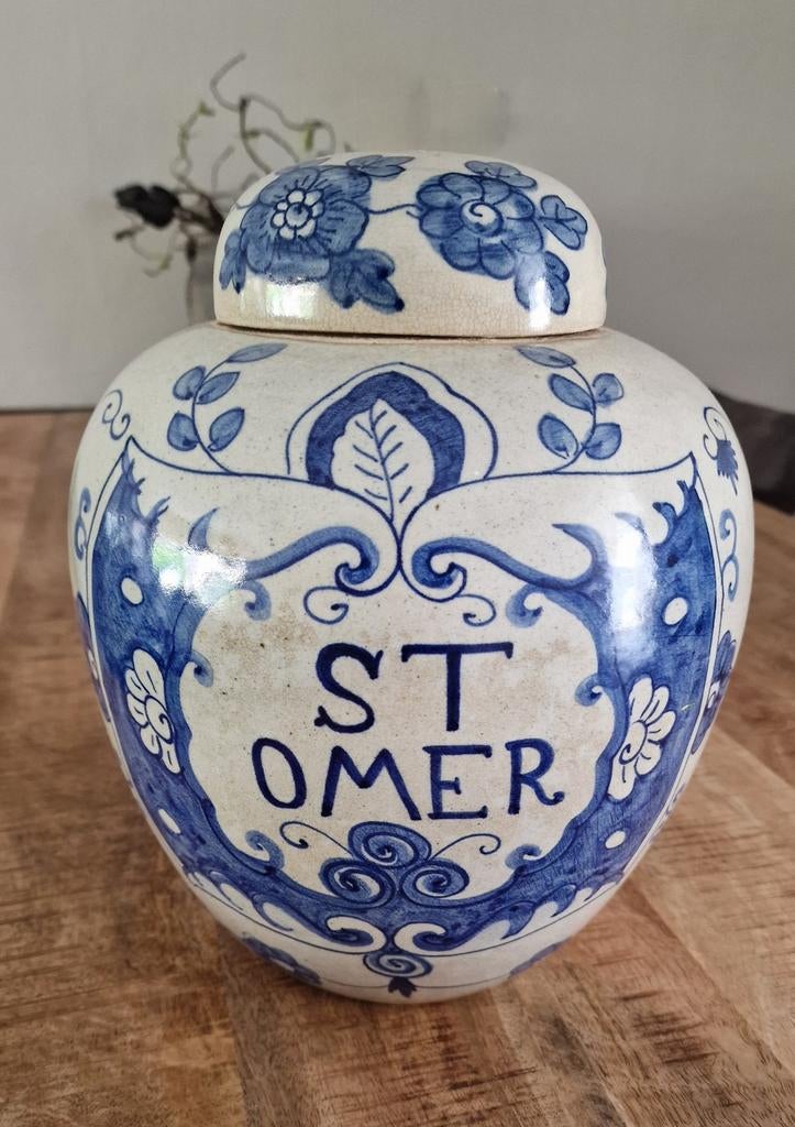 Oude Gemberpot St Omer Delfts blauw, Ophalen