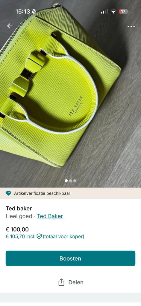 Ted baker tas, Ophalen of Verzenden, Zo goed als nieuw, Zwart