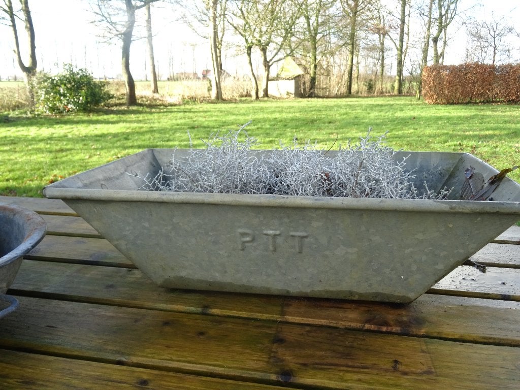 mooie bijzondere Franse zinken PTT bak, Ophalen