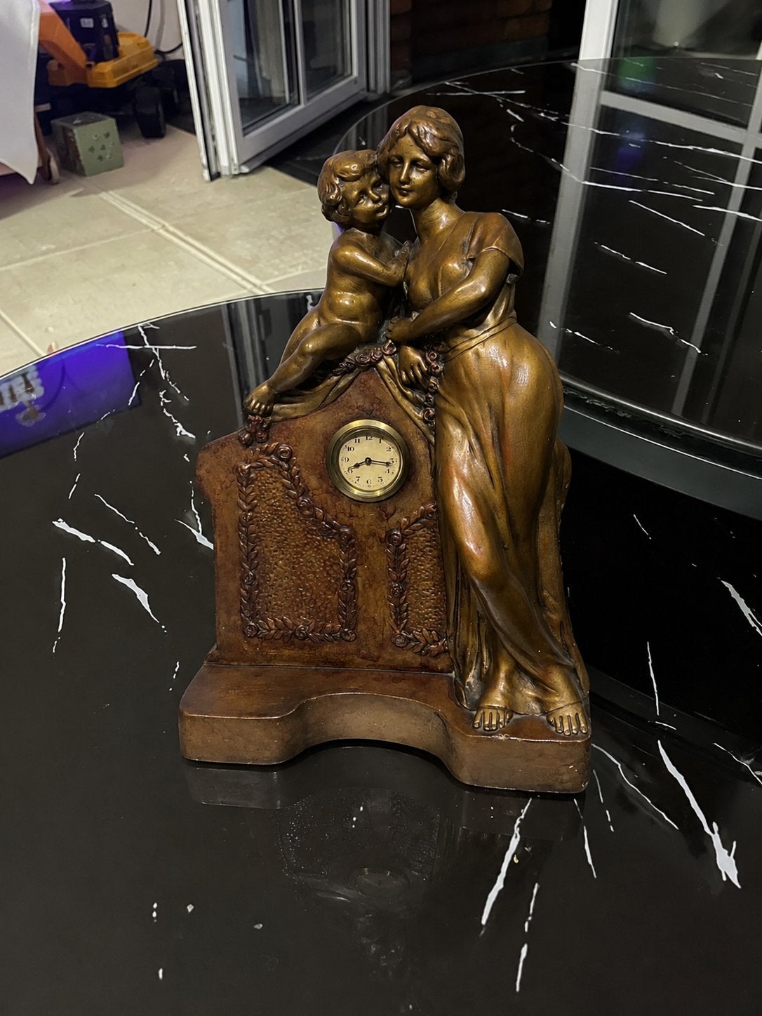 sculptuurklok gesigneerd door G. Nardi, Verzenden, Zo goed als nieuw