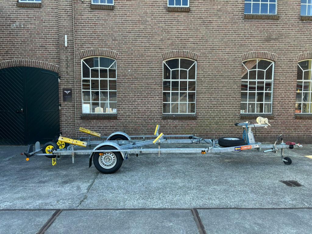 PEGA Comfort 2000/B boottrailer – 1350 kg – geremd, Watersport en Boten, Boottrailers, Gebruikt, Sloepentrailer, Minder dan 1500 kg