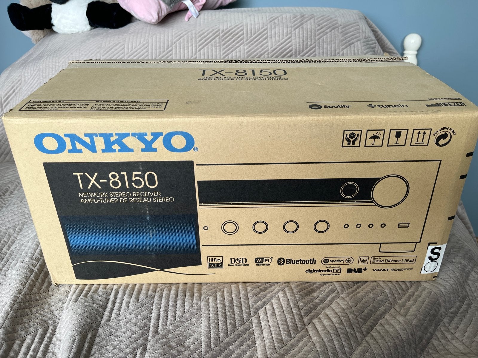 Onkyo TX-8150 Netwerk Stereo Receiver Zilver, Nieuw, Ophalen of Verzenden, 120 watt of meer, Stereo