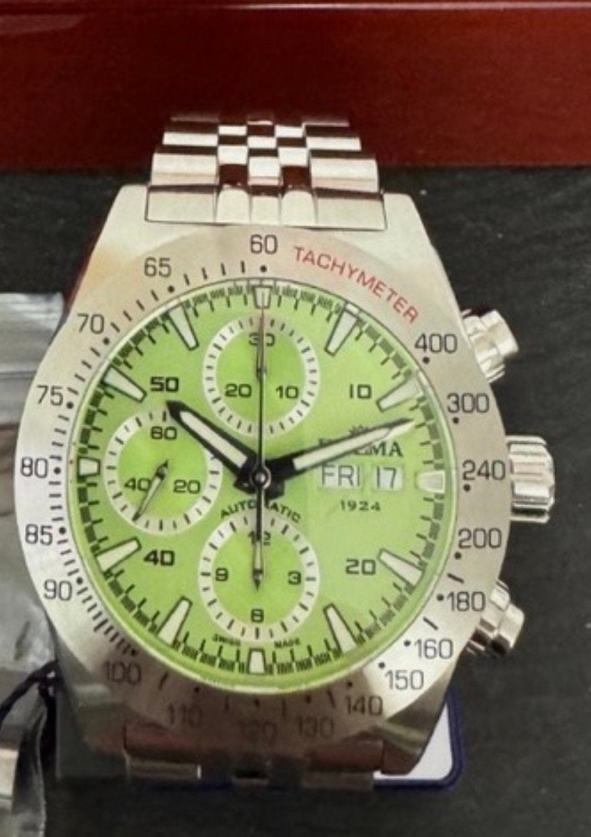 Delma Montego Automatic ETA Valjoux 7750 Chronograaf, Ophalen of Verzenden, Zo goed als nieuw, Waterdicht, Android