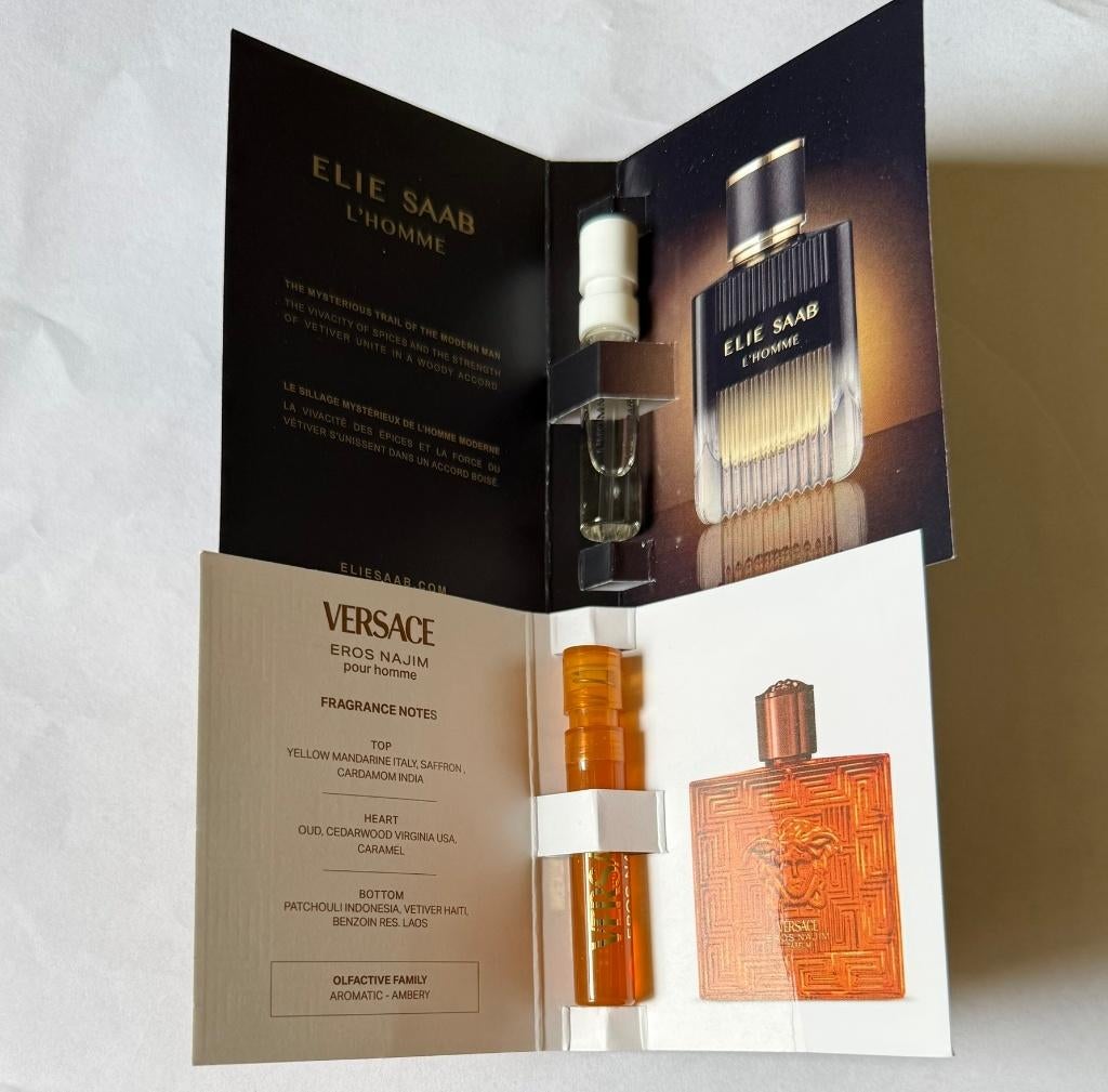 Versace Eros Najim & Elie Saab L’Homme Samples, Ophalen of Verzenden, Nieuw