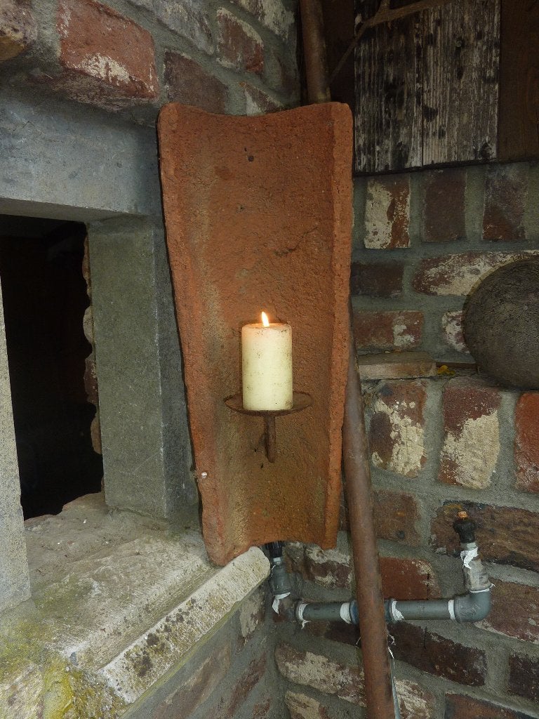 wand kaarskandelaar, Gebruikt, Overige merken, Natuurlijk materiaal, Oranje