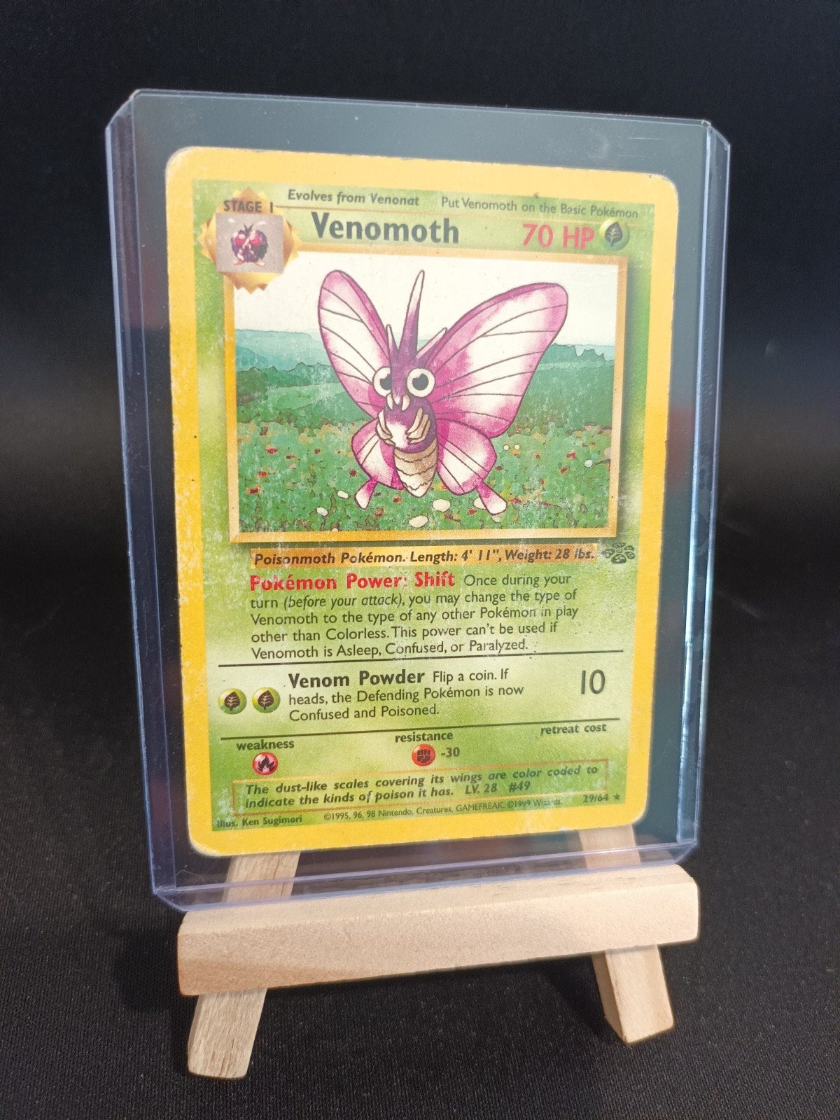 Pokémon Venomoth 29/64 Jungle 1999 LP/PL WOTC, Ophalen of Verzenden, Gebruikt, Losse kaart