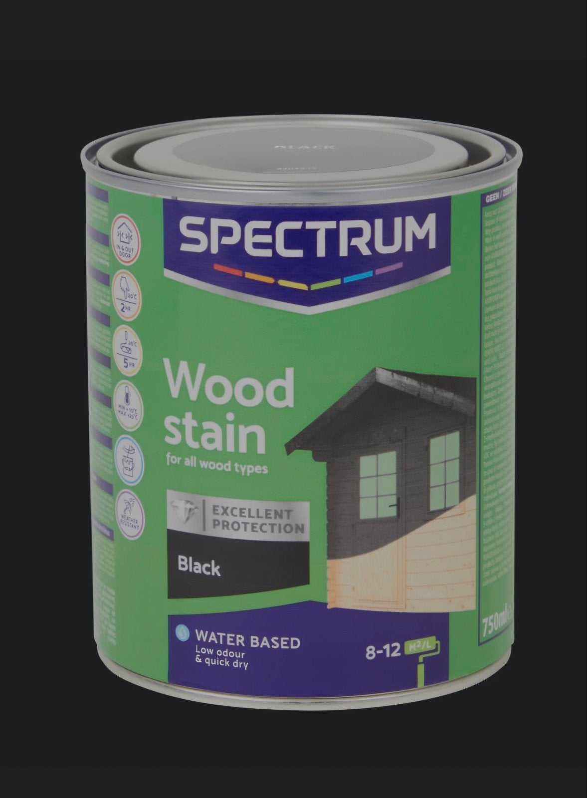 Te koop: 16 blikken Spectrum Houtbeits Zwart – Nieuw!, Doe-het-zelf en Verbouw, Verf, Beits en Lak, Ophalen of Verzenden, Nieuw