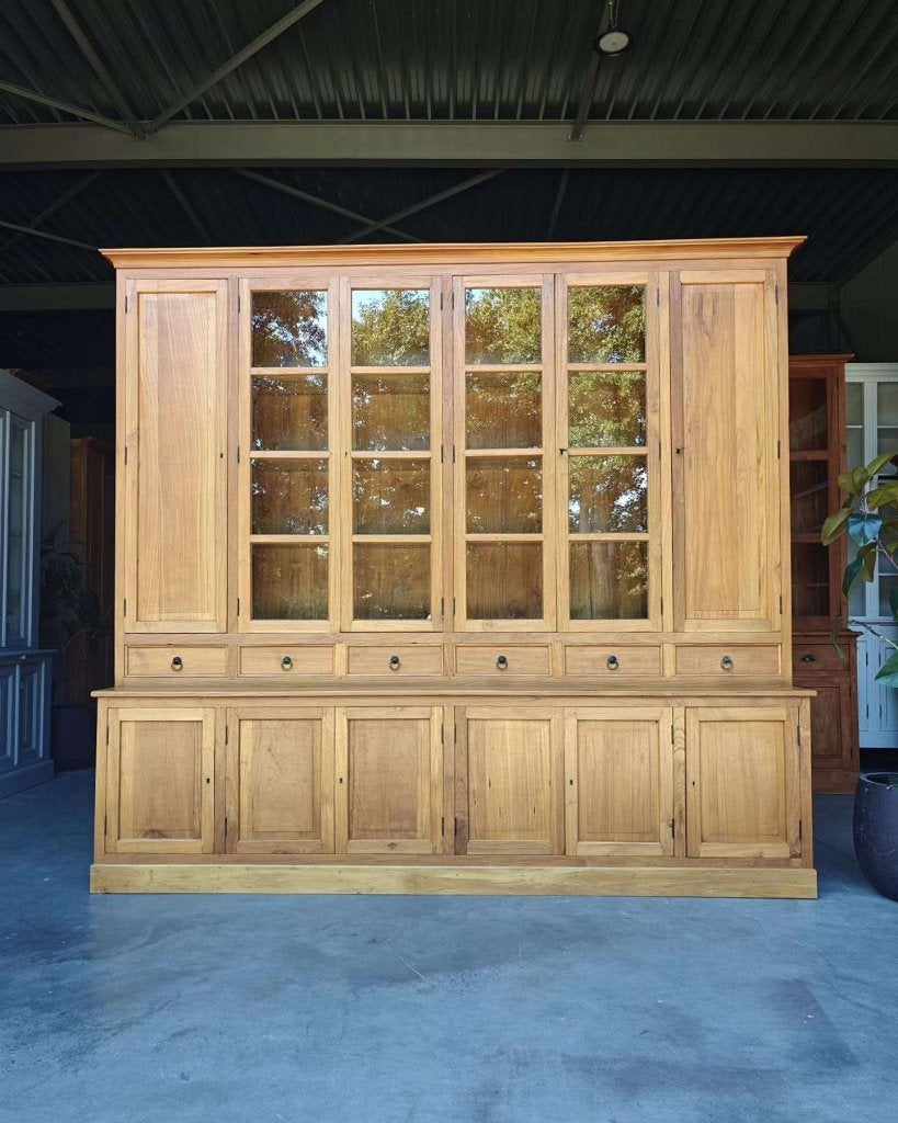Prachtige grote winkelkast | Xxl teak Buffetkast #0932, Huis en Inrichting, Gebruikt, -, 200 cm of meer, -