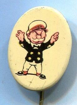 Kappie blik Maarten Toonder stripfiguur speldje ( S_019 ), Verzamelen, Verzenden, Zo goed als nieuw, Figuurtje, Speldje of Pin