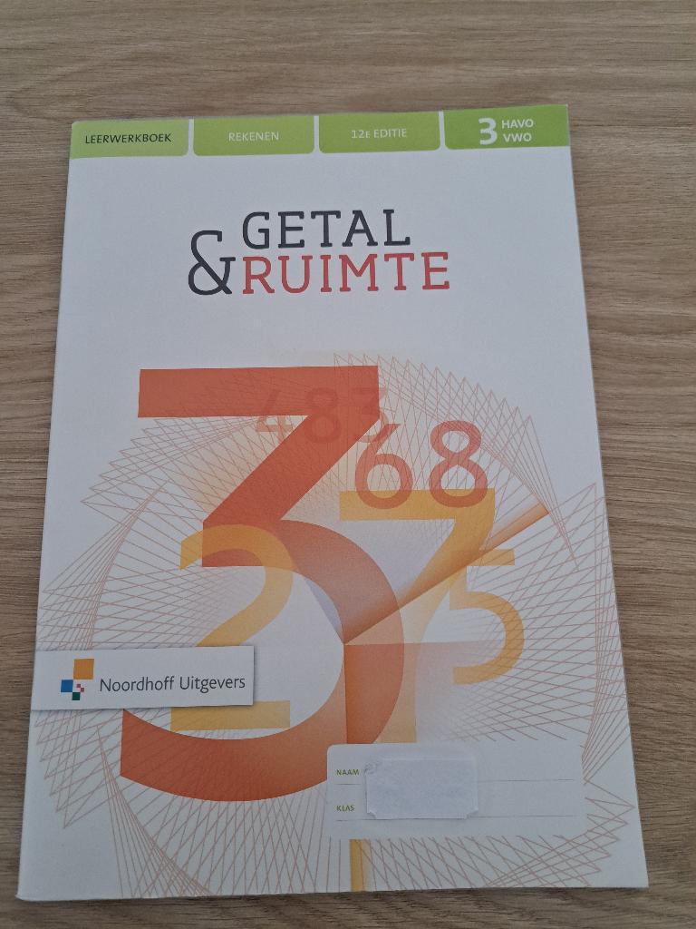 Getal & Ruimte Rekenen Havo/Vwo 3 nieuw, Boeken, Schoolboeken, Ophalen of Verzenden, Nieuw, Overige niveaus, Noordhoff Uitgevers