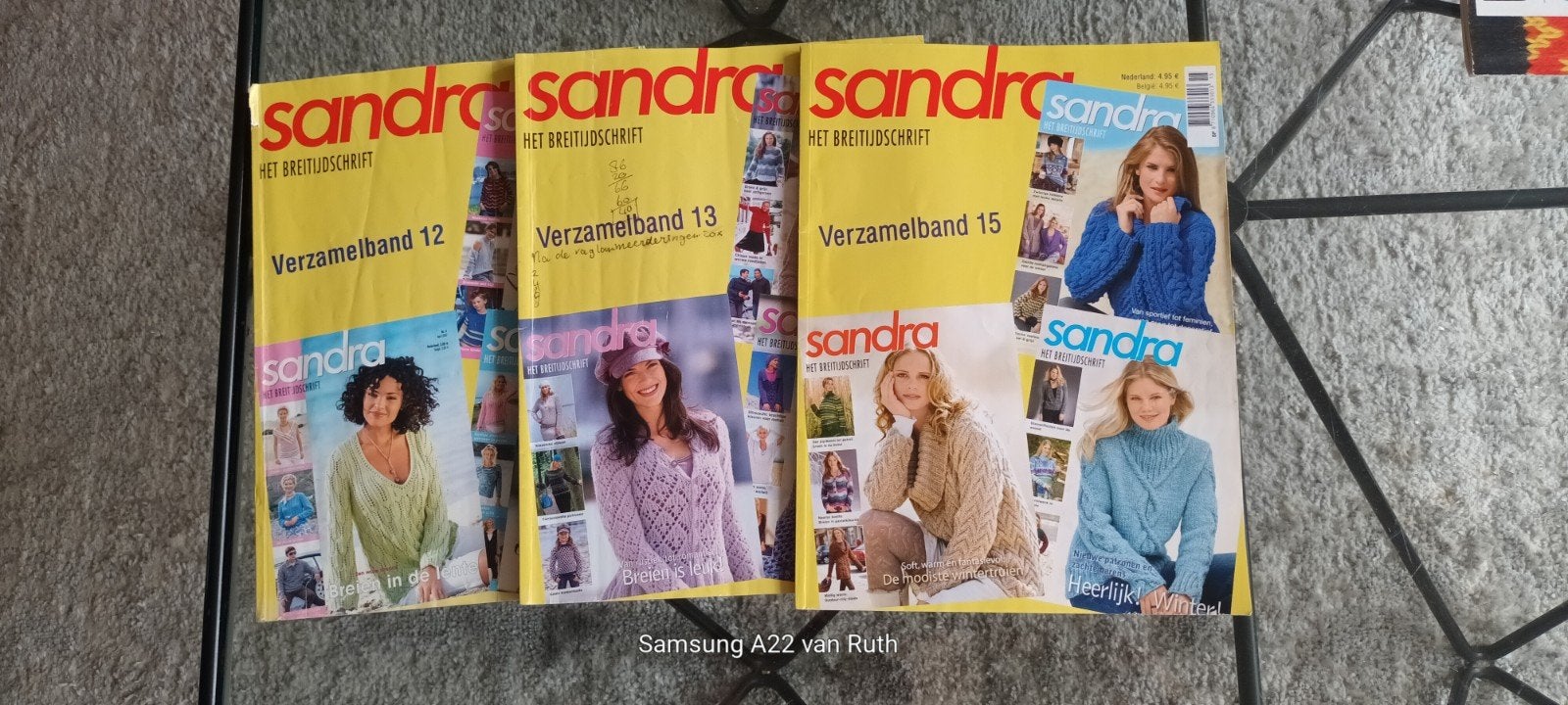 3 Sandra Breibladen Verzamelbanden -, Ophalen of Verzenden, Gebruikt, Breien, Patroon of Boek