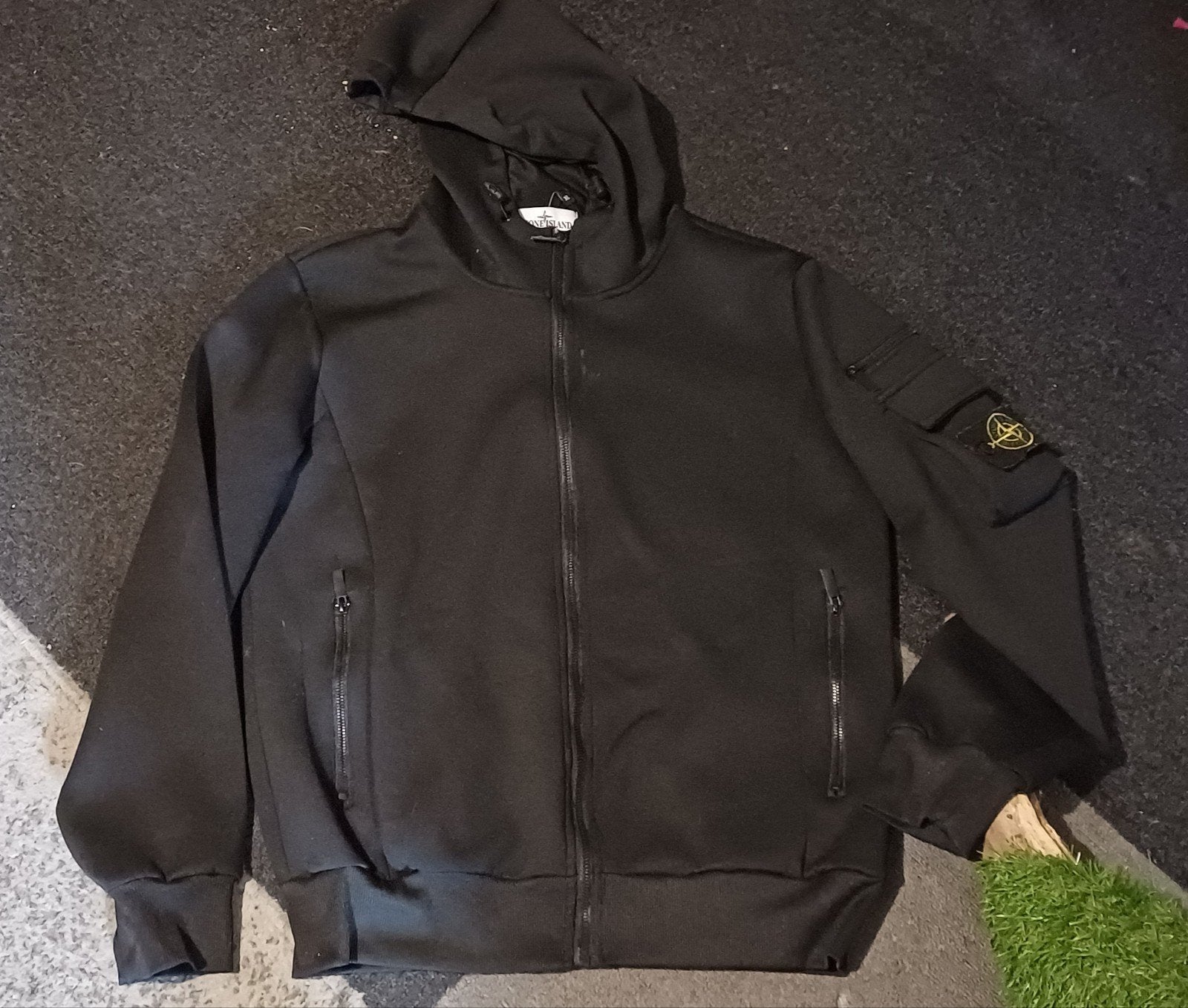 Stone Island zwarte zomerjas- Maat XL, Kleding | Heren, Jassen | Zomer, Zwart, Maat 56/58 (XL), Ophalen of Verzenden, Stone Island