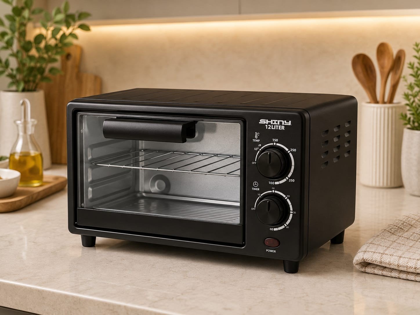 Shiny Mini Oven 12 Liter 600W - Compacte Elektrische Oven, Overige merken, Minder dan 45 cm, Onbekend, Ophalen of Verzenden