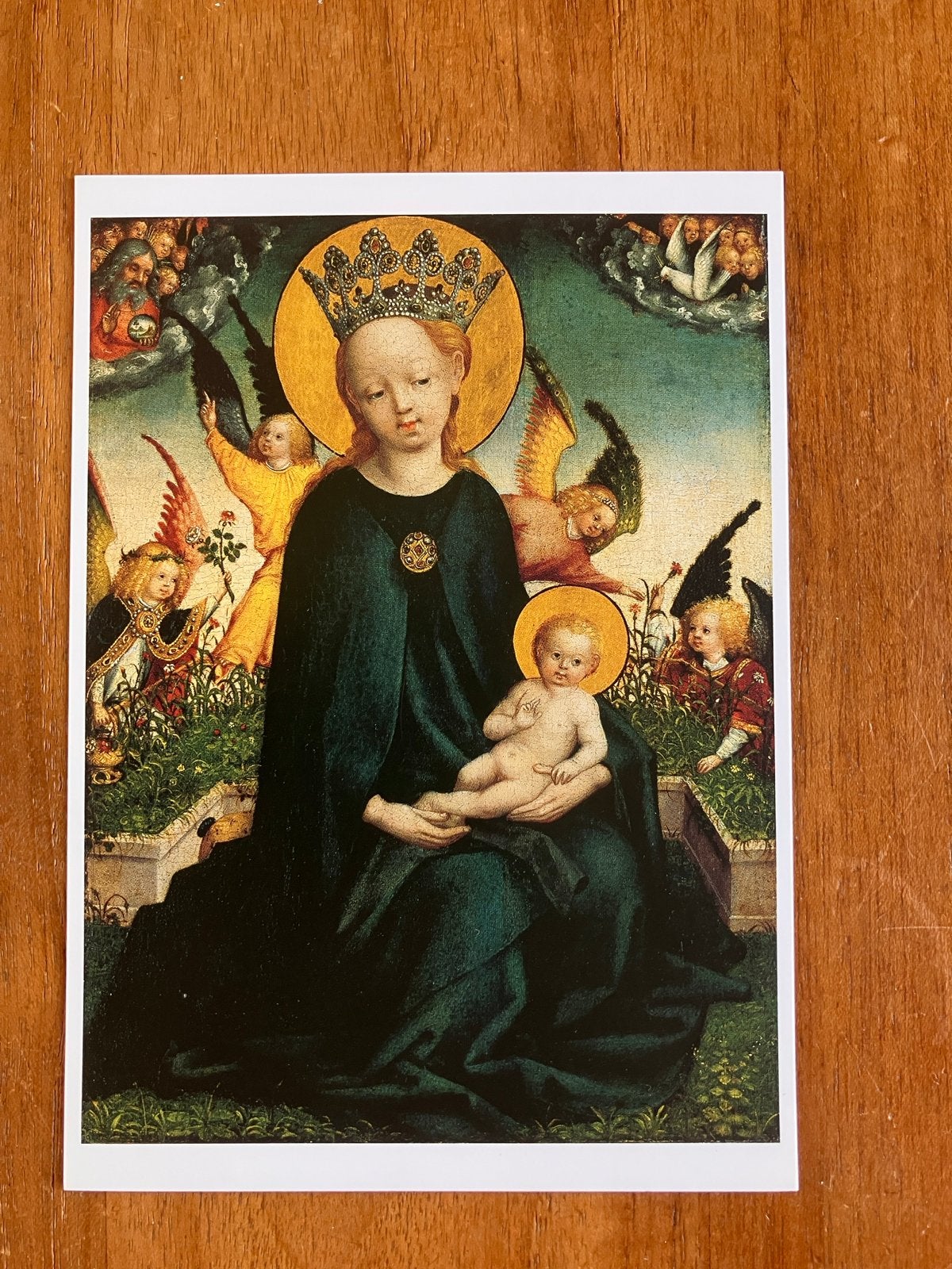 Maria met Jezus Kind (Stefan Lochner), Ophalen of Verzenden, Kaart of Prent, Christendom | Katholiek